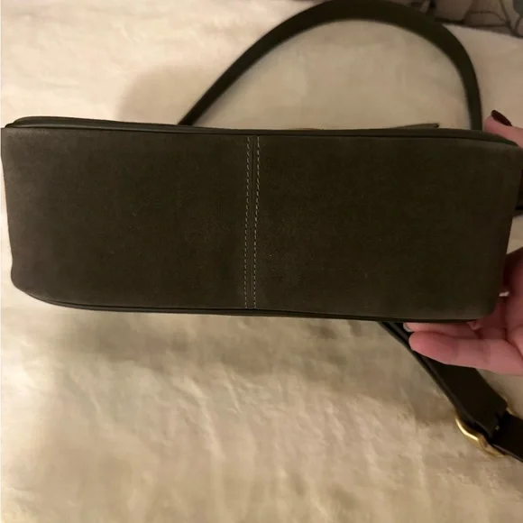 Coach Tabby Shoulder Bag Olive Green Suede - Picture 5 of 6